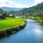 Pemandangan desa Tanjung Alai yang indah dan tenang.