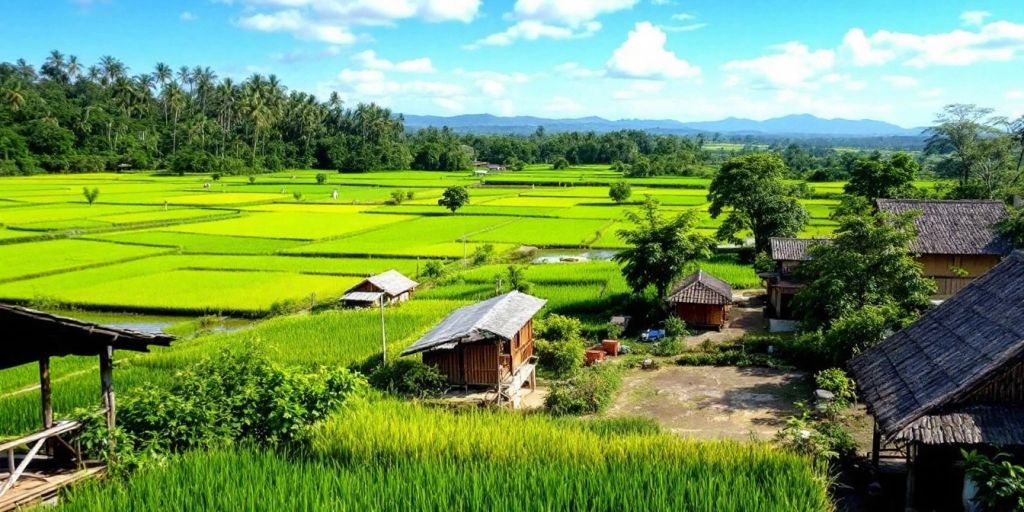 Pemandangan desa Tanjung Alai yang indah dan tenang.