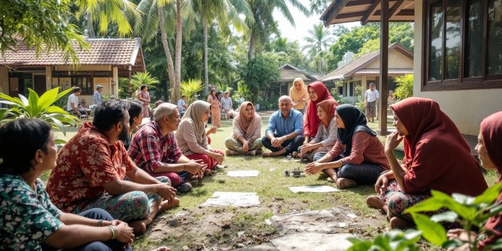 Pertemuan komunitas di Tanjung Alai yang bersemangat.