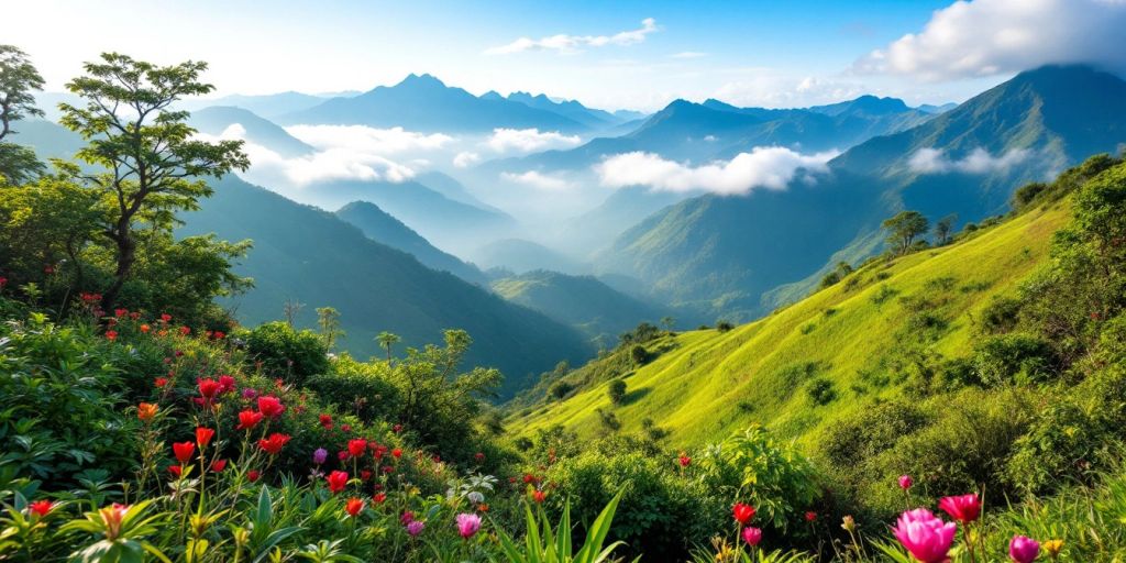 Keindahan alam gunung di Indonesia yang menawan.