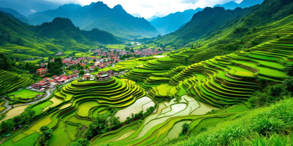 Pemandangan indah alam dan budaya Indonesia.